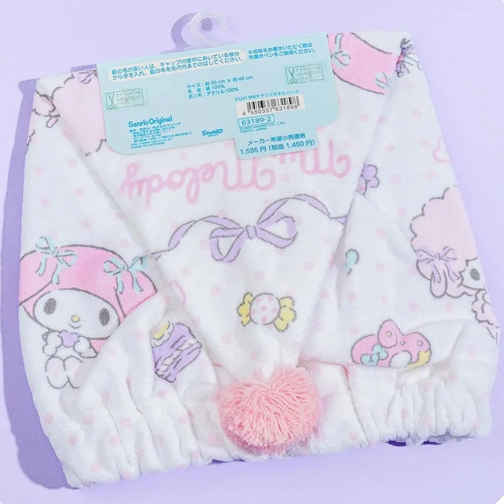 ✅Sanrio My Melody & My Sweet Piano Besties Towel Cap